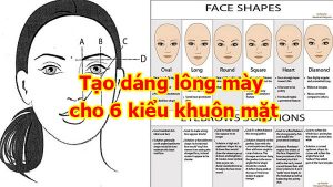 Tạo dáng lông mày cho 6 kiểu khuôn mặt