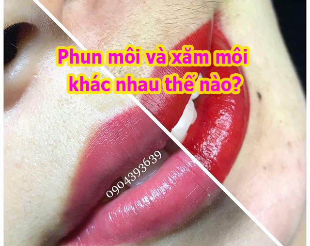 Phun môi và xăm môi khác nhau thế nào?