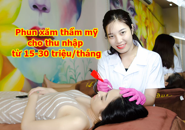 Nghề phun xăm thẩm mỹ hiện tại được nhiều bạn trẻ lựa chọn